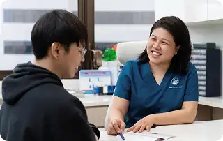 doctor with patient